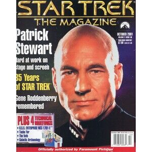 Star Trek The Magazine 2001 October Patrick Stewart Gene Roddenberry RMEM  C-9